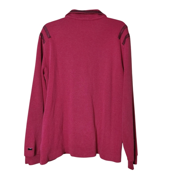 Tiger Woods Men's Quarter Zip-Up Pull Over Sweater in Rustic Red Size M - Picture 2 of 5